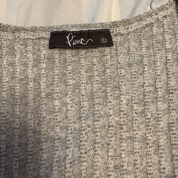 Pinc Light Gray Ribbed Cardigan - Picture 3 of 5